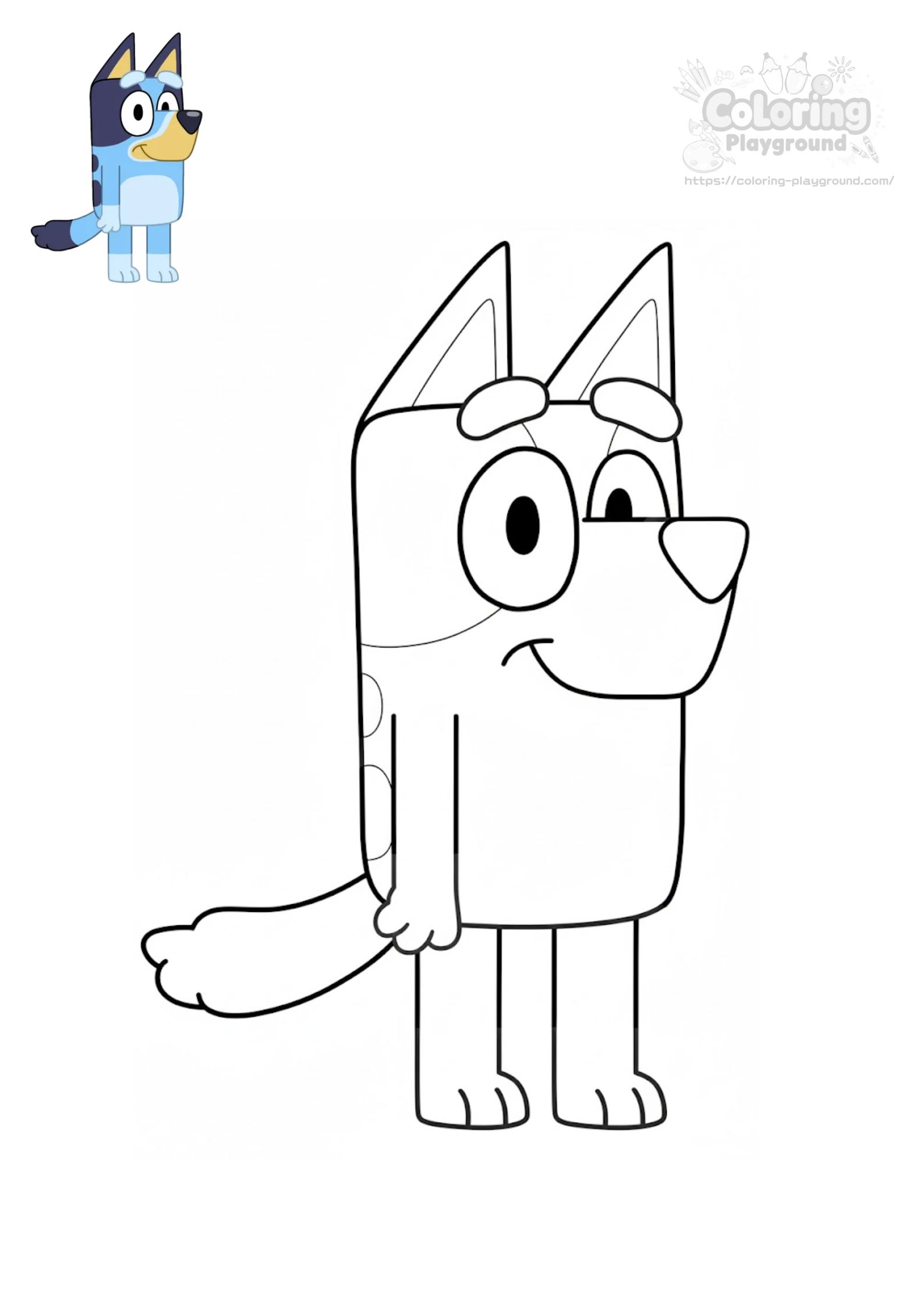 Bluey - Bluey coloring page for kids