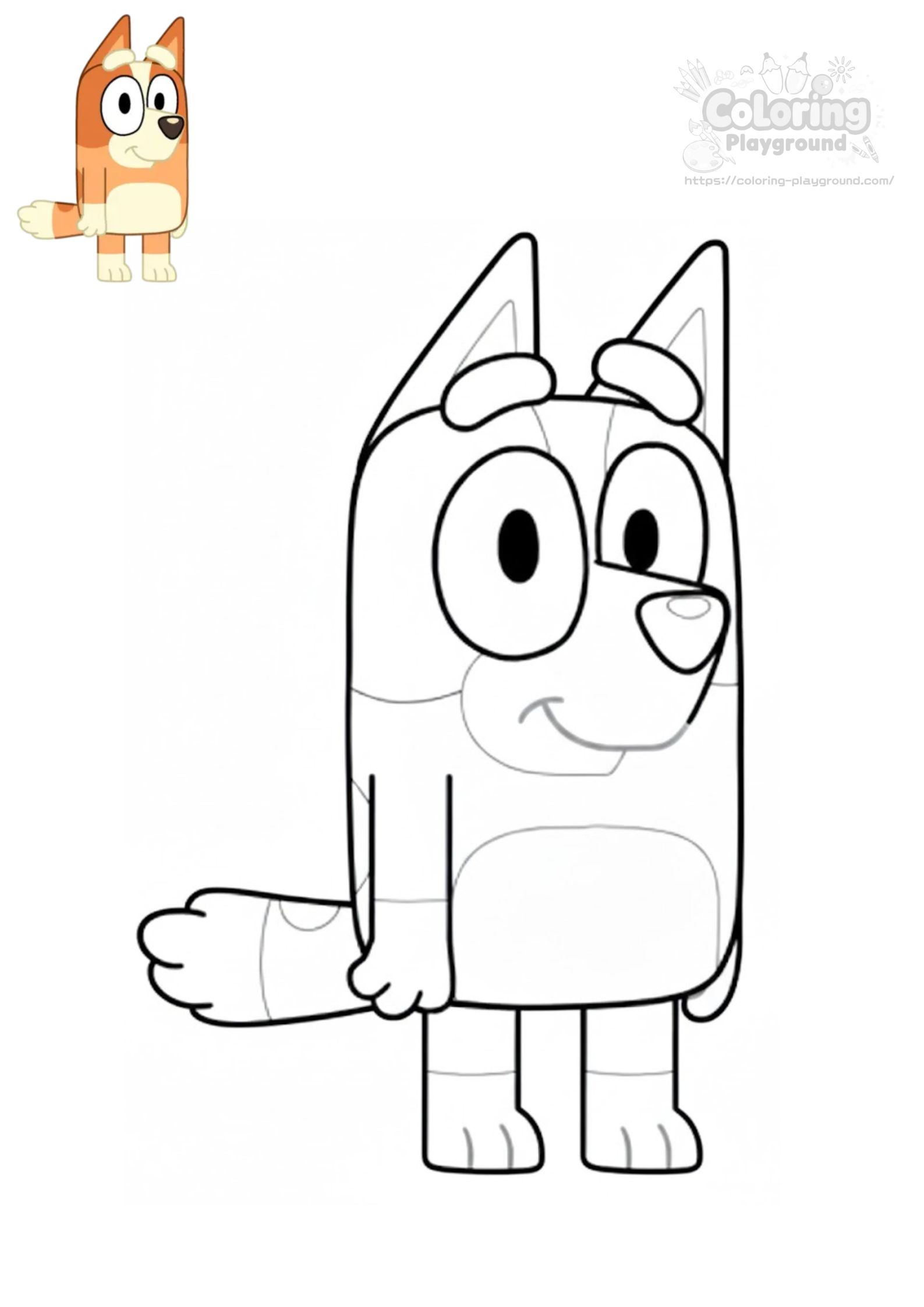 Bingo - Bluey coloring page for kids