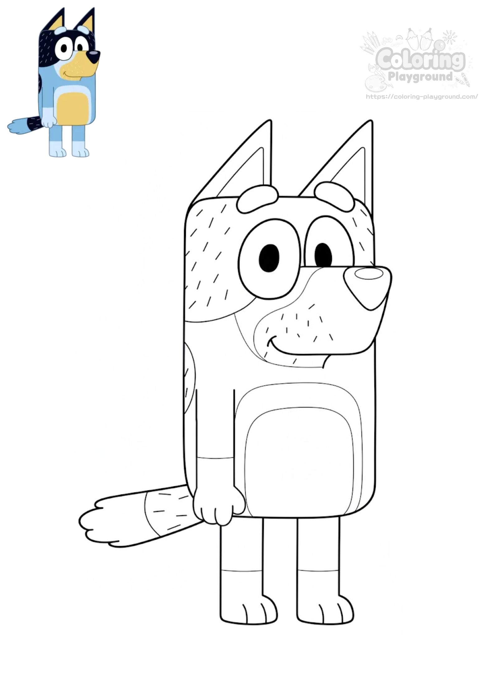 Bandit - Bluey coloring page for kids