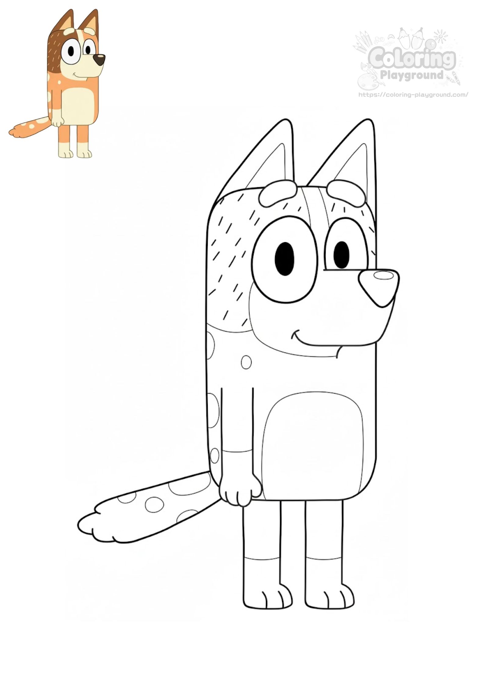Chilli - Bluey coloring page for kids