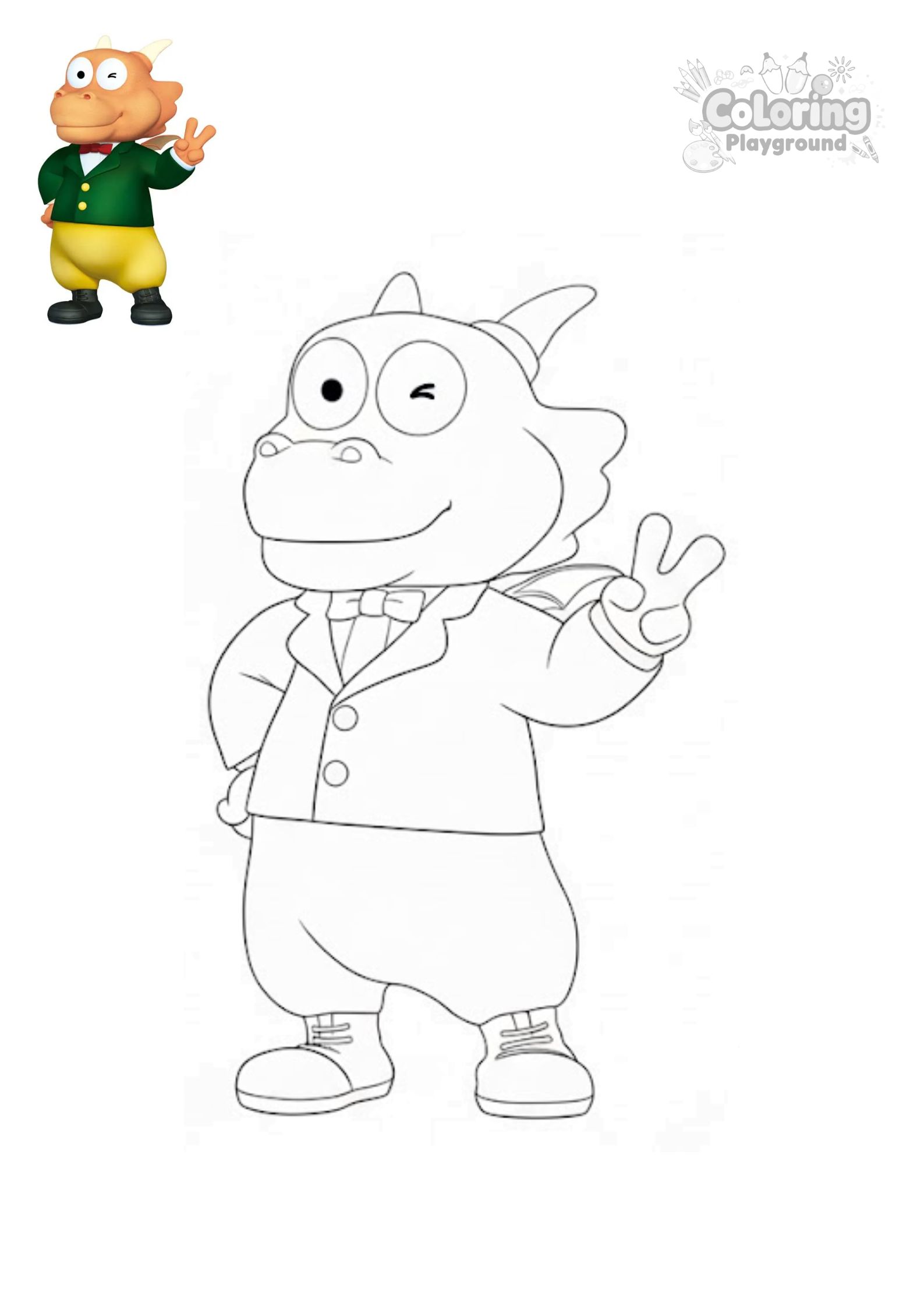 Tong Tong - Pororo the Little Penguin coloring page for kids