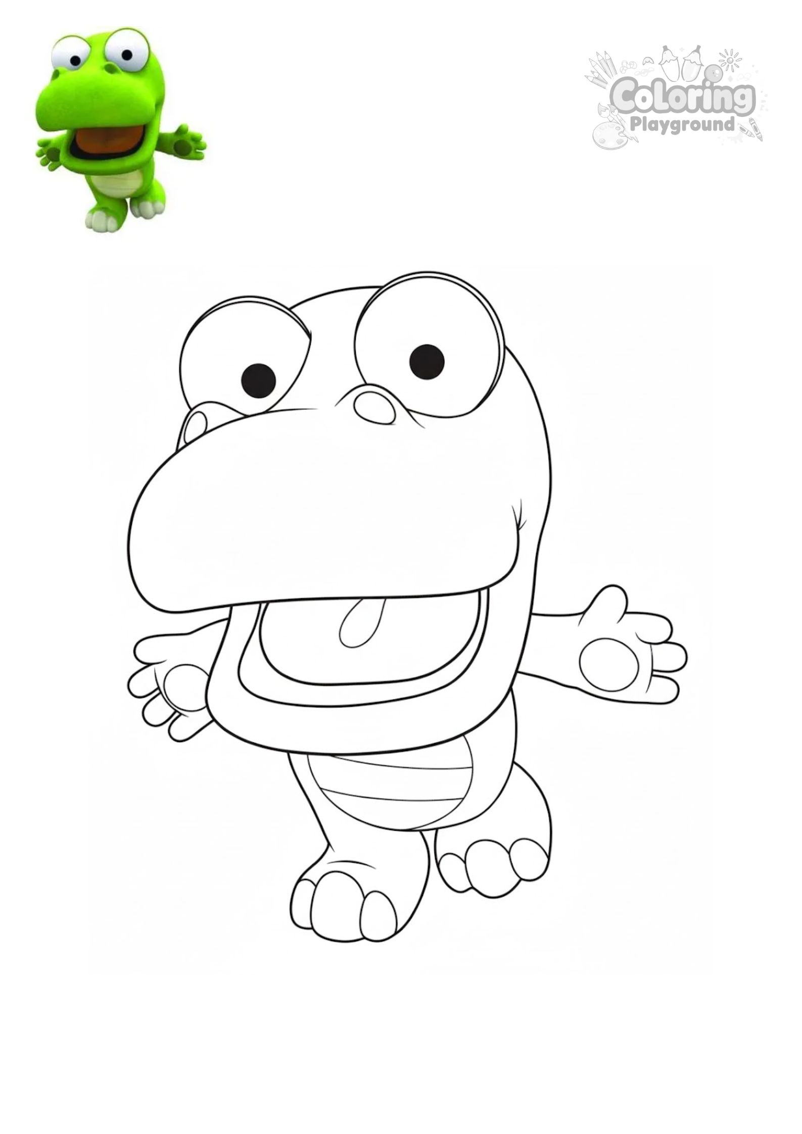 Crong - Pororo the Little Penguin coloring page for kids