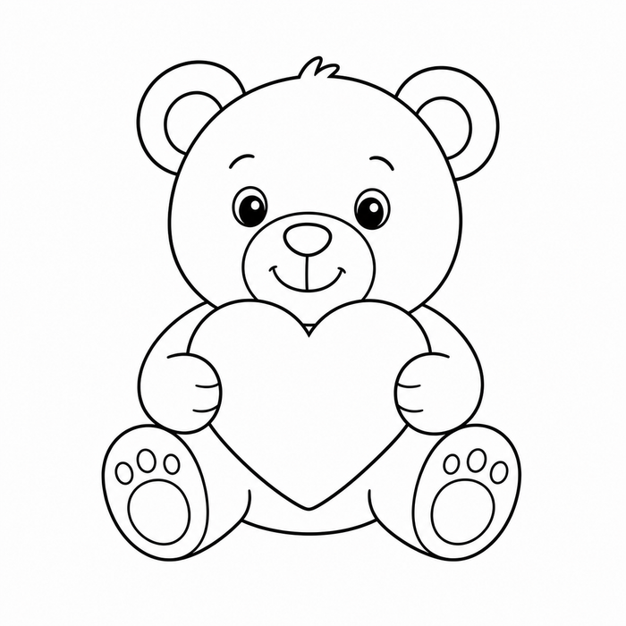 Bear Coloring Page - Animals coloring page for kids