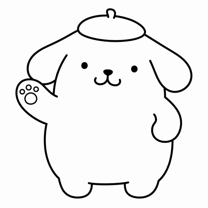 폼폼푸린 - 산리오 어린이 색칠공부 도안