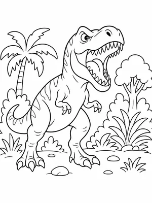T-Rex Coloring Page coloring page