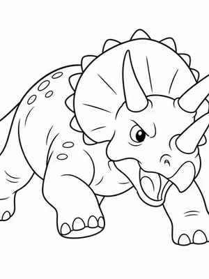 Triceratops Coloring Page coloring page