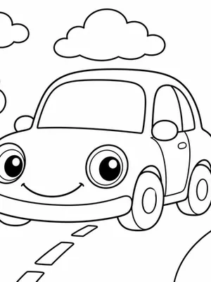 Cute Car coloring page