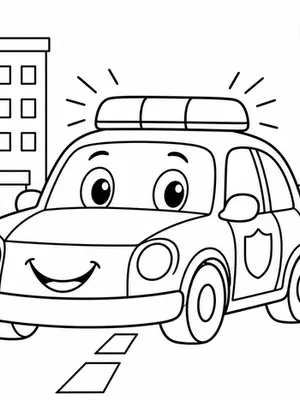 Police Car coloring page