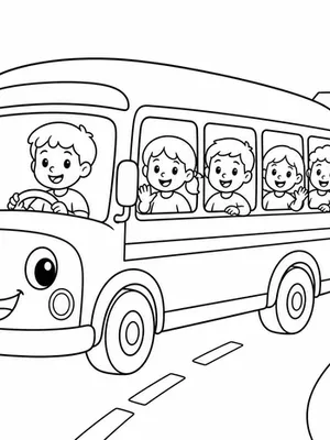 School Bus coloring page