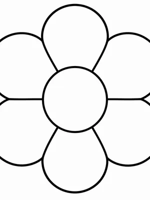 6 Petal Round Mandala coloring page