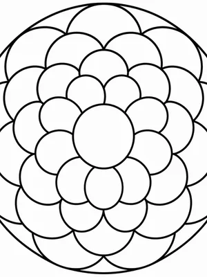 Fish Scale Mandala coloring page