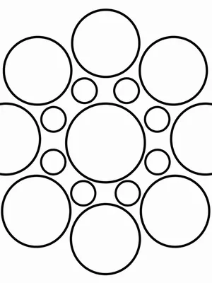 Alternating Circles Mandala coloring page