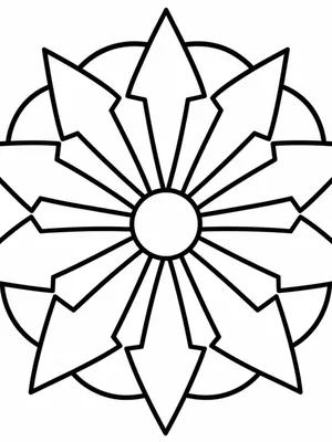 Arrowhead Mandala coloring page