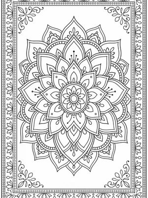 Lotus Mandala coloring page